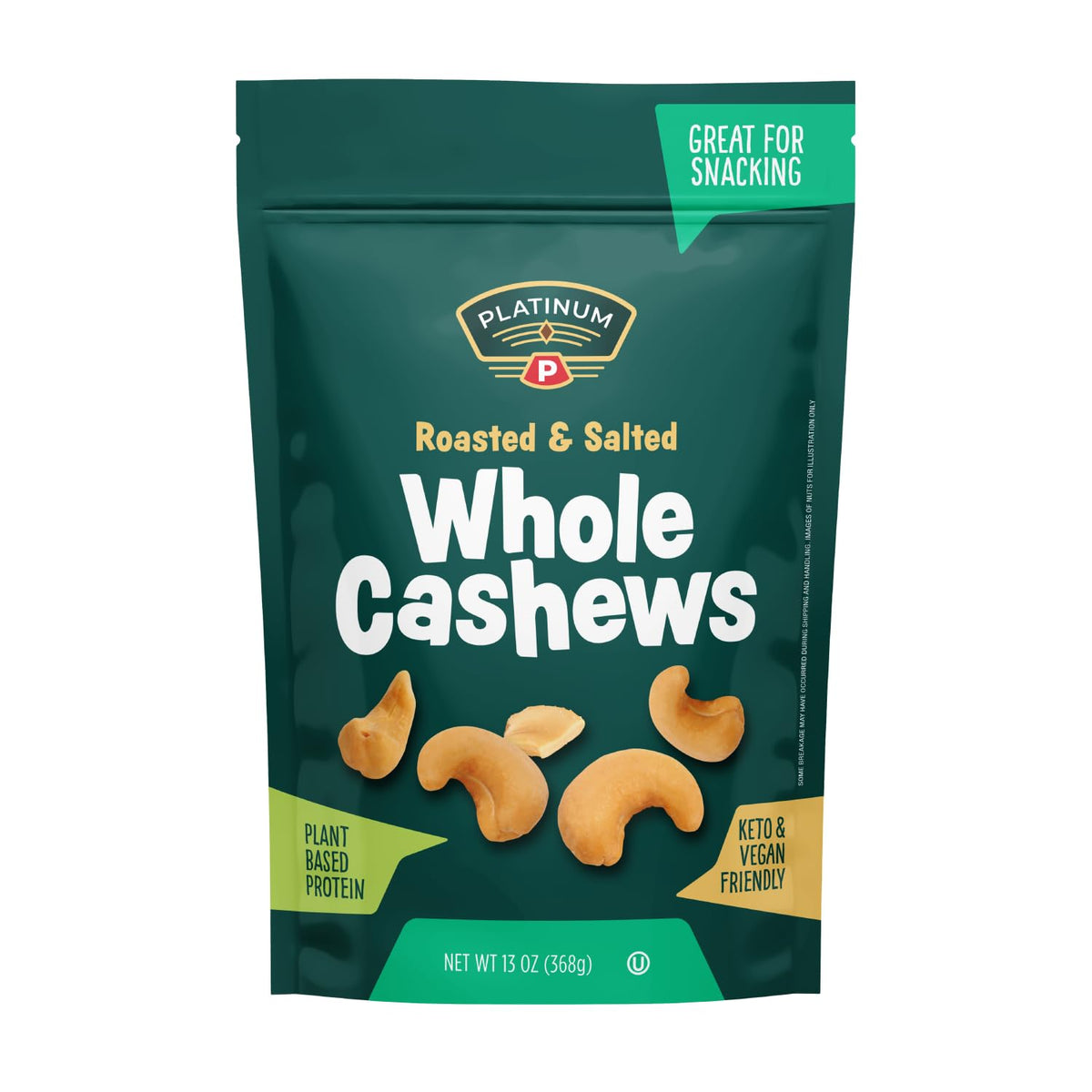 PLATINUM Castañas de Cajú Enteras Tostadas y Saladas