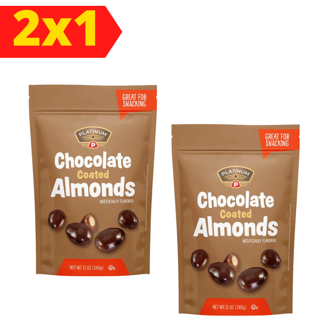 2x1 PLATINUM Almendras cubiertas de chocolate 340G