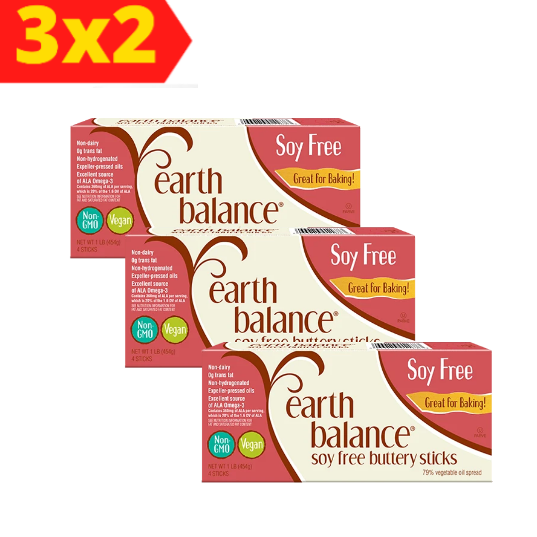 Pack 3x2 Mantequilla en Barra Earth Balance Libre de Soya