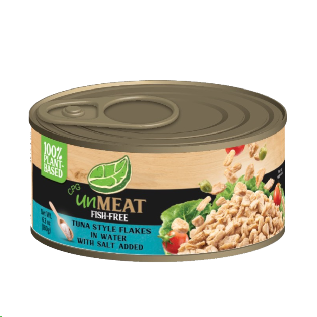 Unmeat Fish-free Tuna Style Flakes in water whit salt