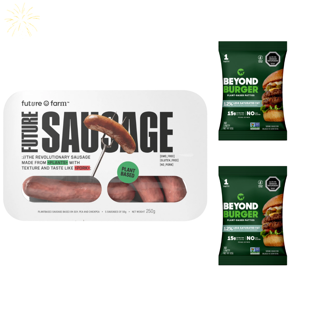 Pack 1 Longanizas Vegana Future Farm + 2 Beyond Meat Burger 85g