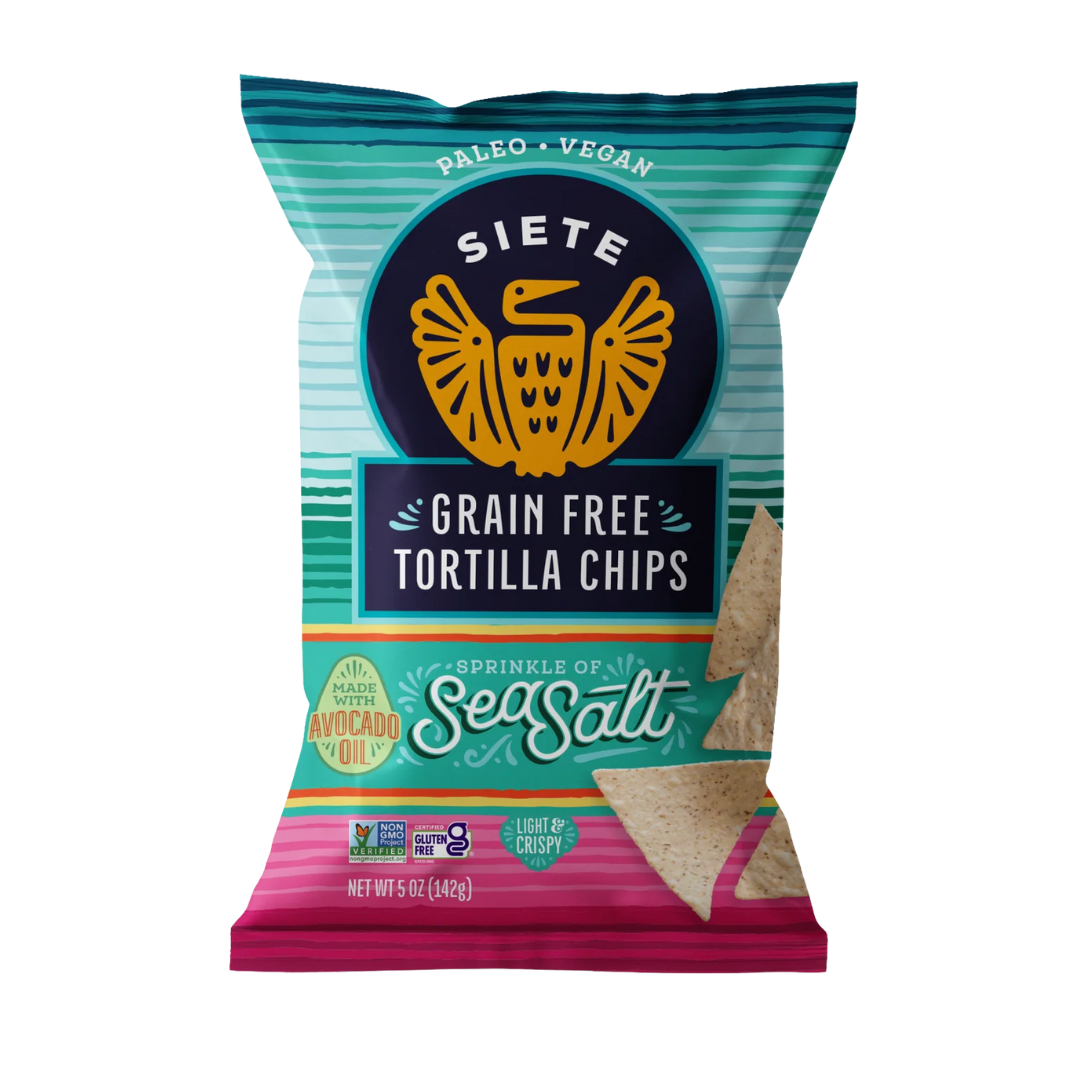 Siete Family Foods Chips De Tortilla Con Sal Marina 142g
