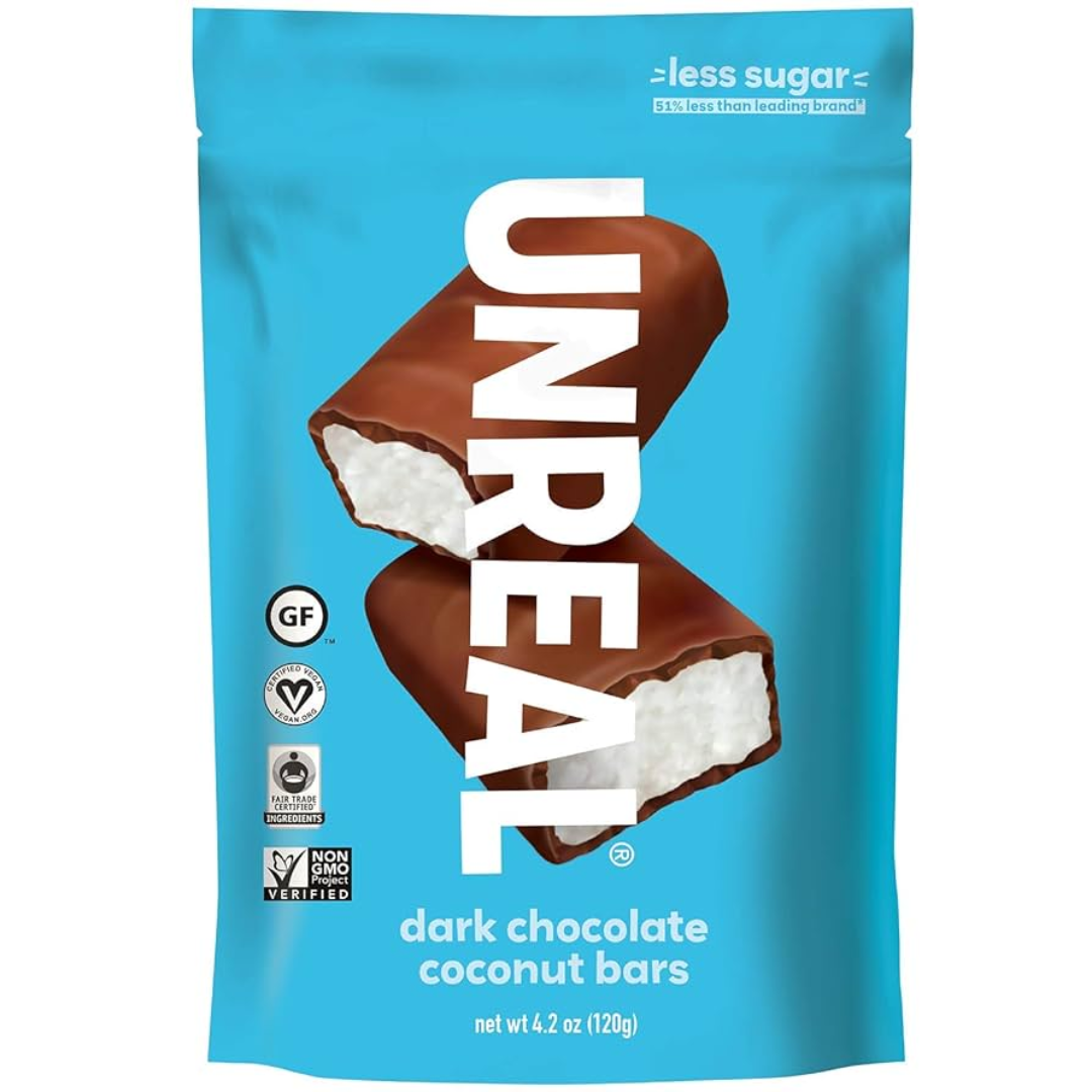 Unreal Barras De Coco Cubiertas En Dark Chocolate 119g