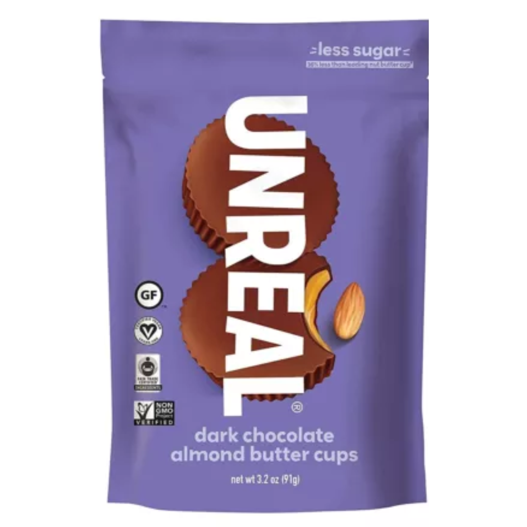 Unreal Bombones de Dark Chocolate Con Mantequilla De Almendras 85g